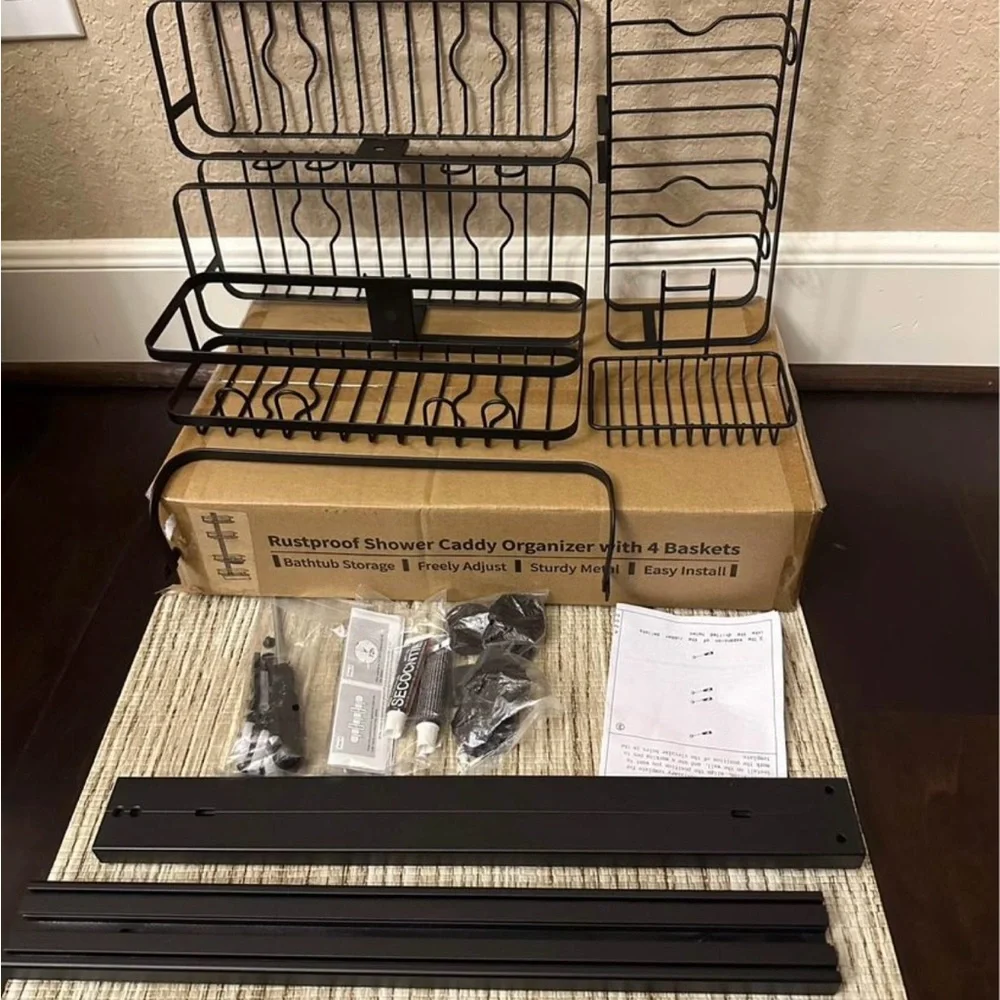 Shower Caddy Shelves Organizer 4 Tier